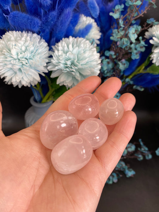 Rosenquarz Trommelstein