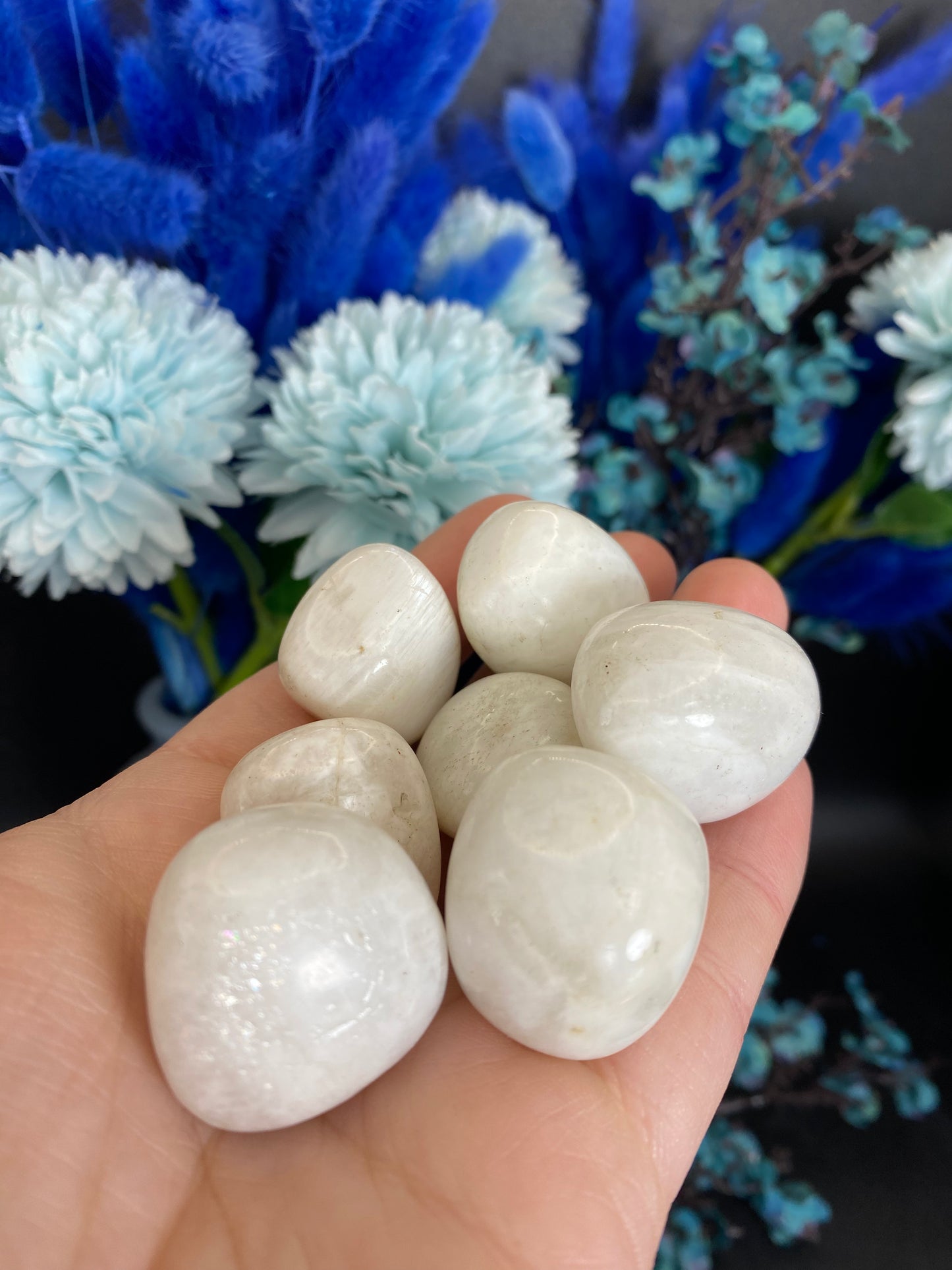 weißer Mondstein Trommelstein