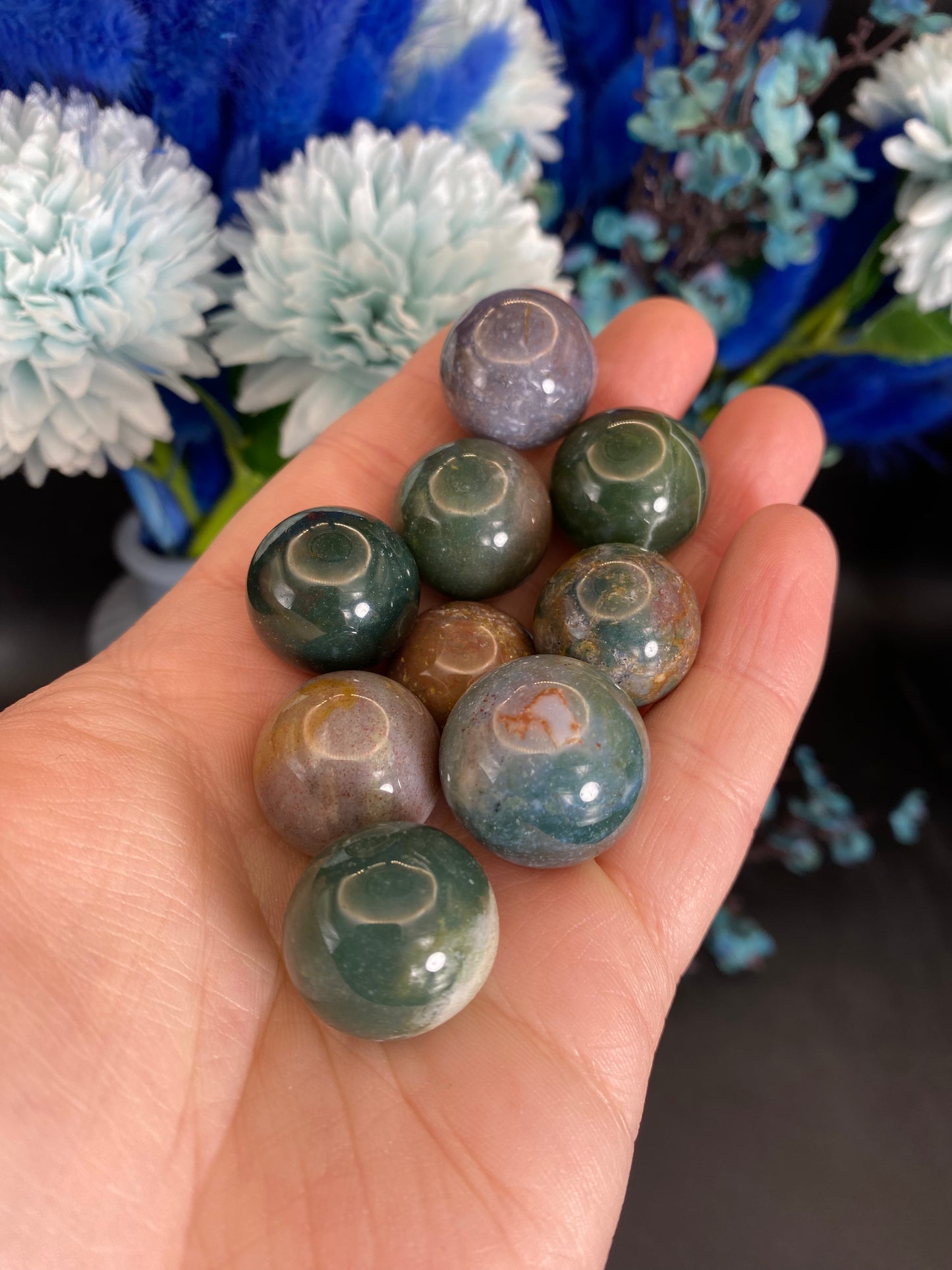 Kugel aus Seejaspis (klein)