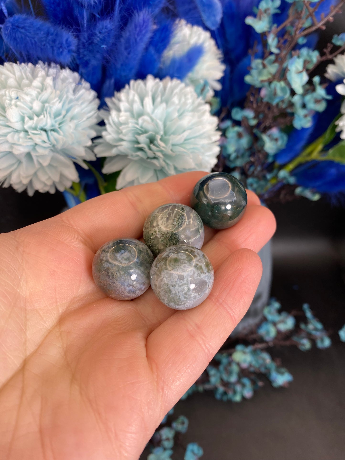 Kugel aus Moosachat (klein)